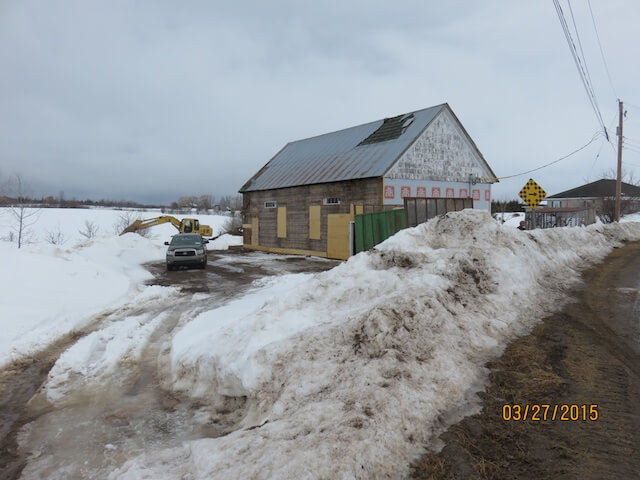 Hall under construction winter of 2015.