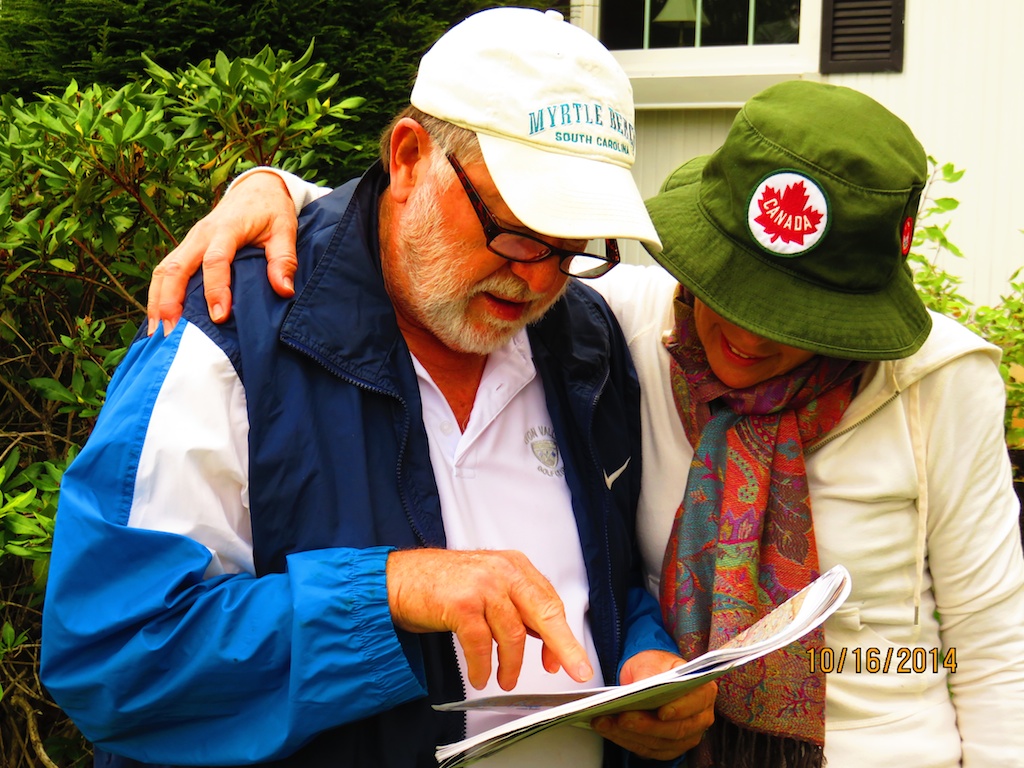 Brother Brian and Sharon figuring out who owned the Falmouth Community Hall!